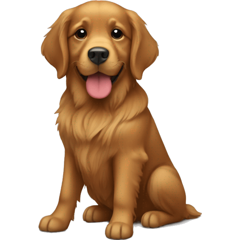 Golden Retriever dark red emoji