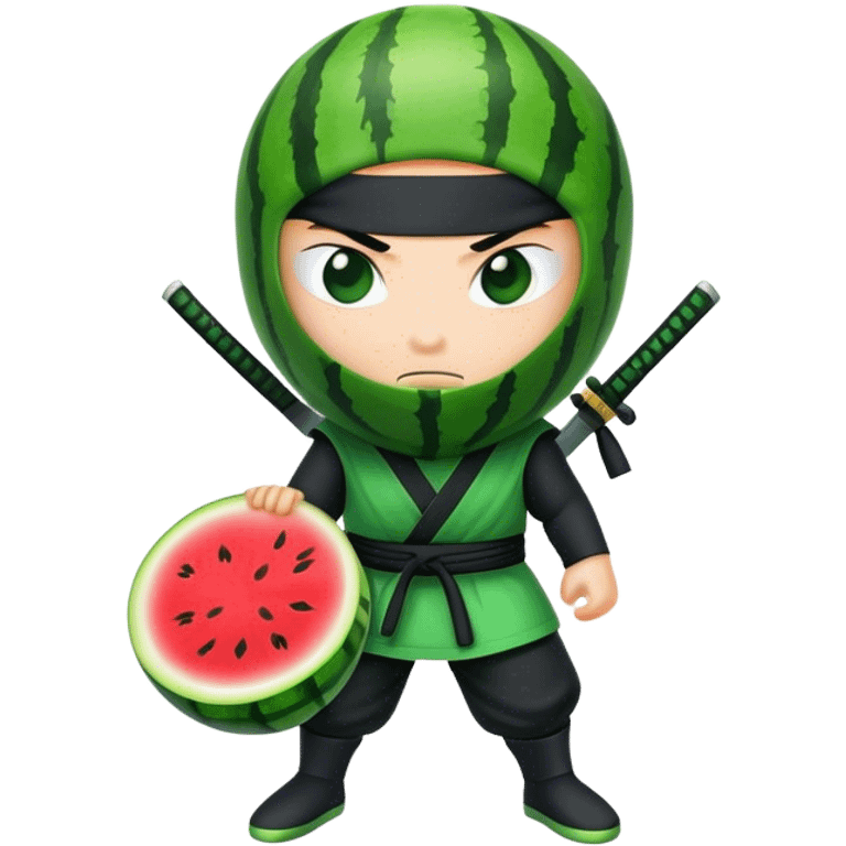 Ninja with watermelon  emoji