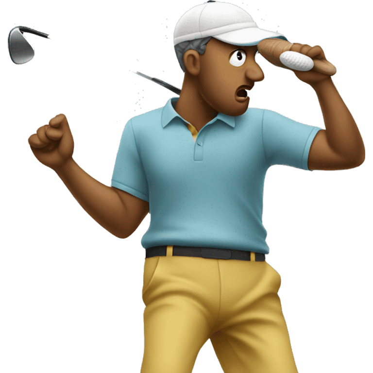 Golfer ranting  emoji