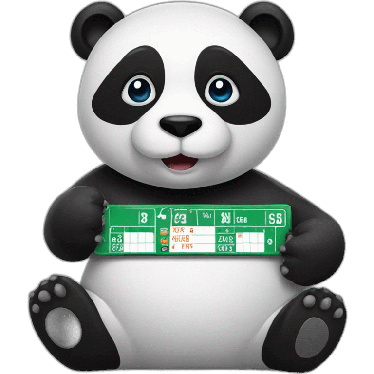 panda with scoreboard emoji