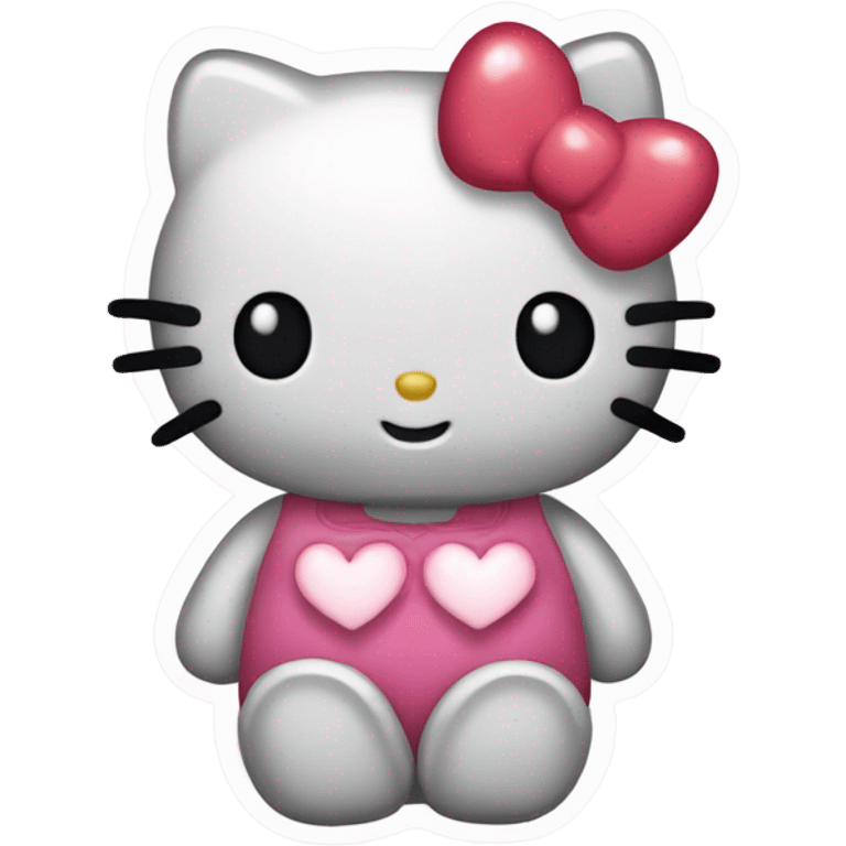 hello kitty with heart emoji