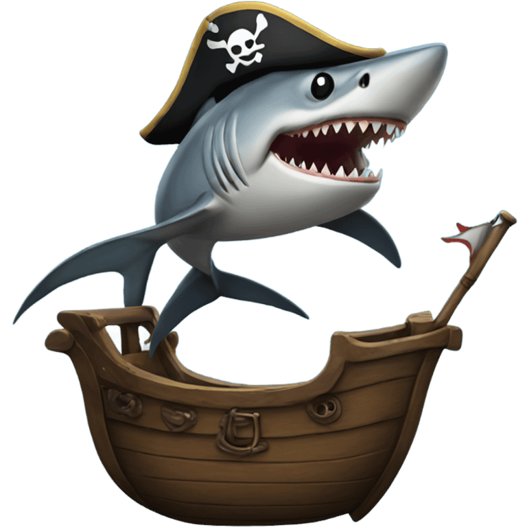 Pirate shark  emoji