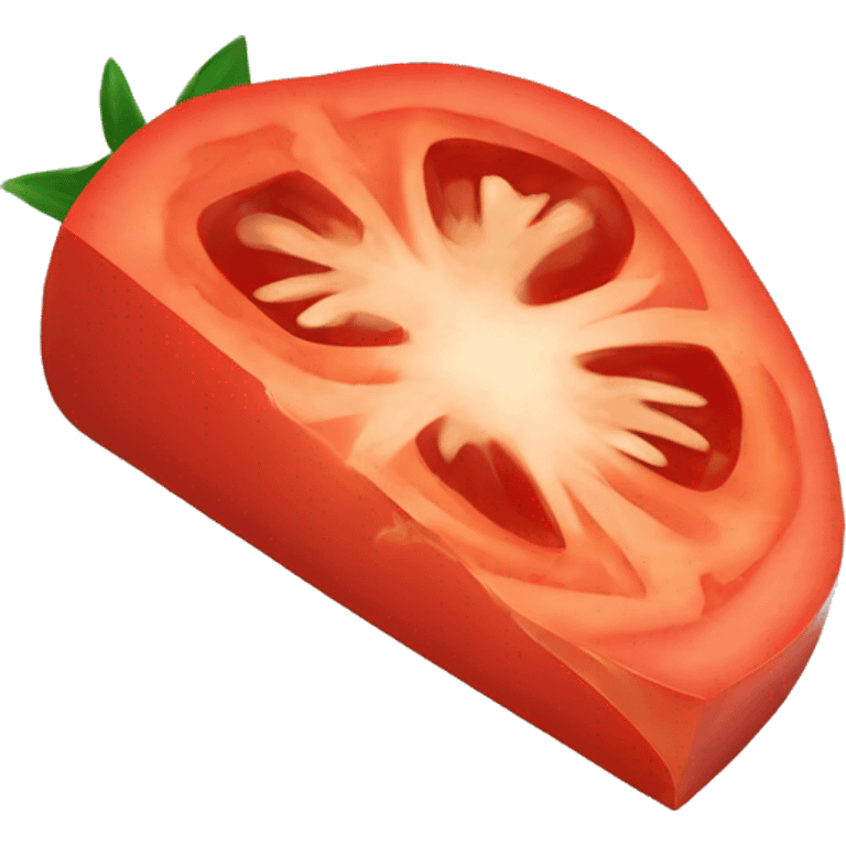 slice of tomato without stem emoji