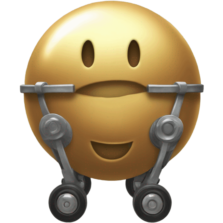 Metal Kirby ball with 4 car wheels emoji