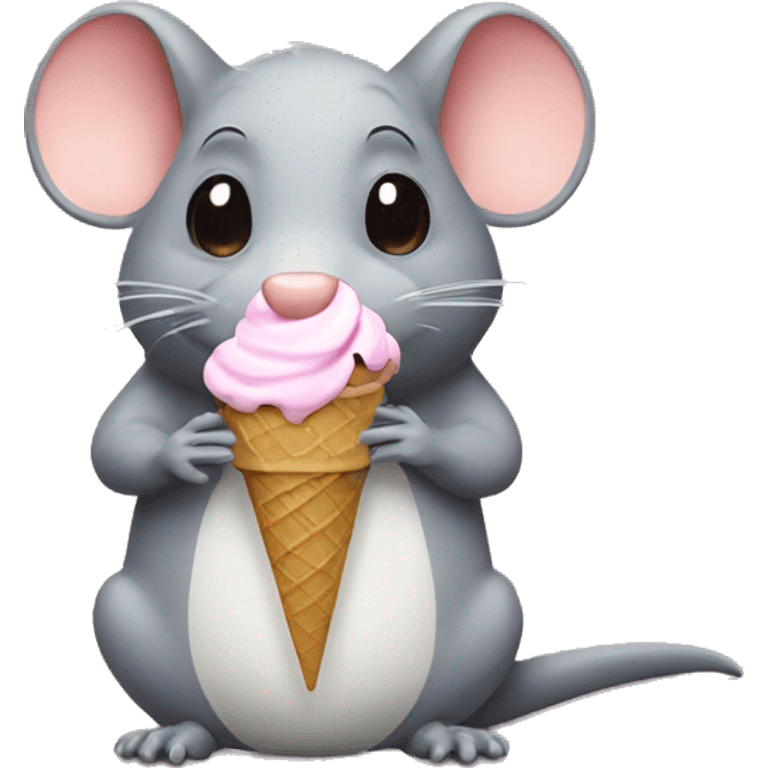 rat eating ice cream emoji