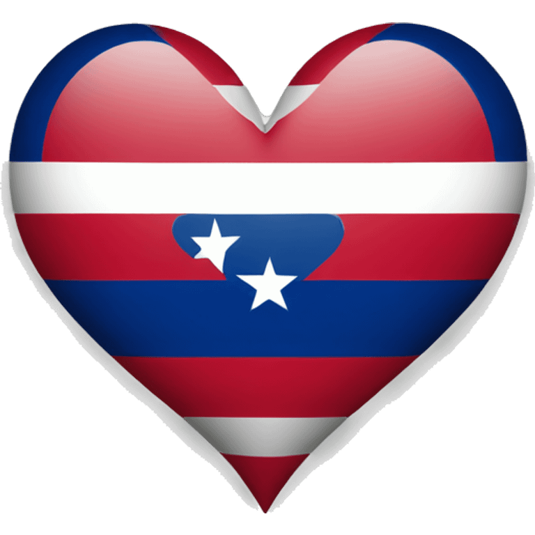 Dominican Republic flag heart shape emoji