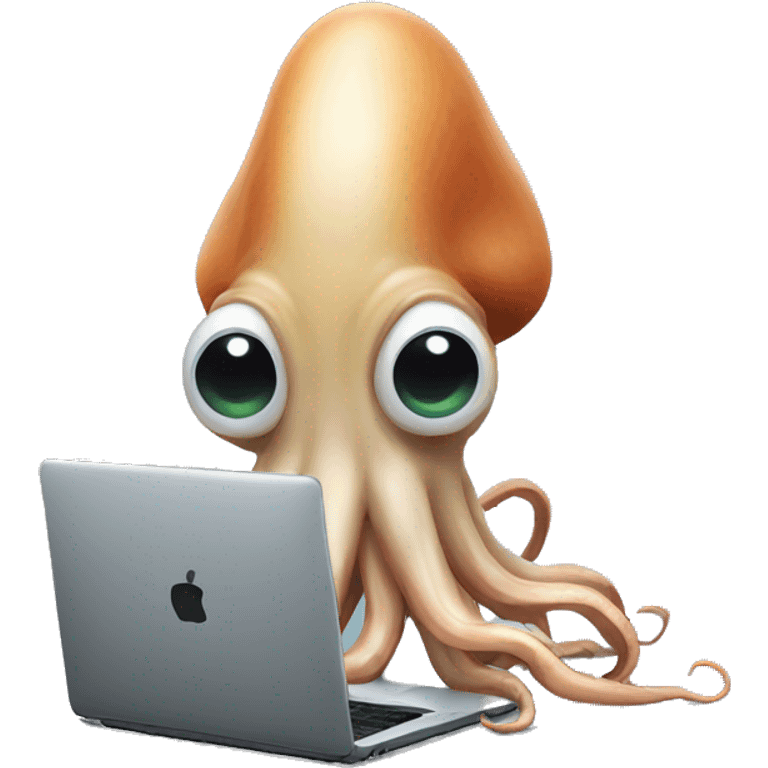 A squid with a laptop emoji