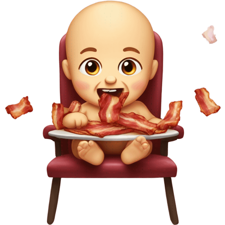 Baby eating bacon emoji