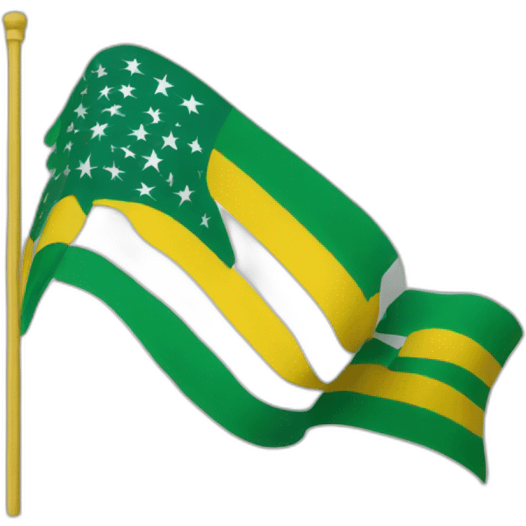 a flag with three horizontal stripes in the colors yellow, white, and green emoji