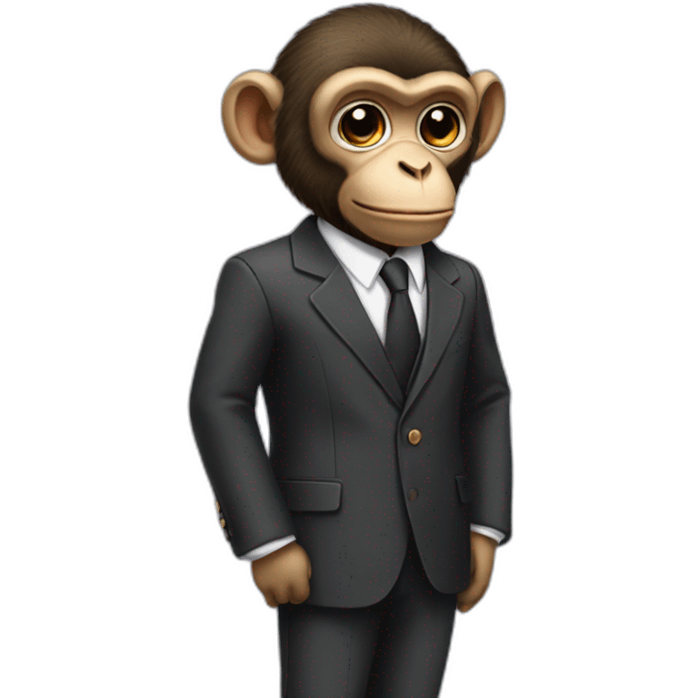 Monkey wearing a class suit emoji