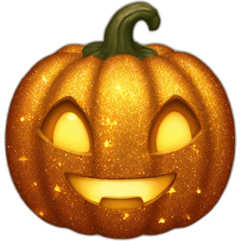 glitter pumpkin emoji