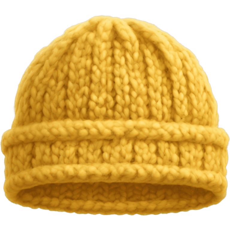 Yellow knitted wool cap piece of clothing emoji