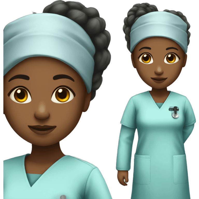 Young black girl surgeon emoji