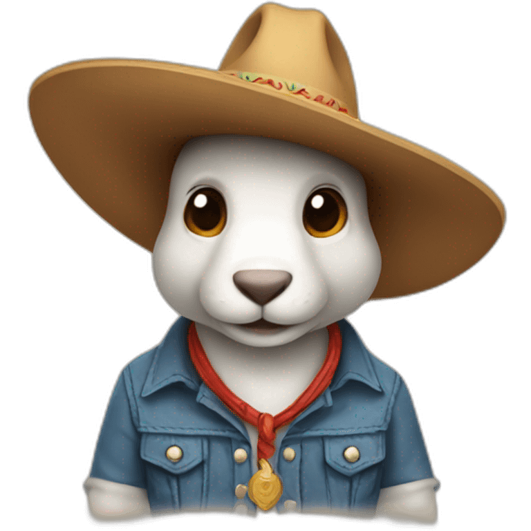 Conejo con sombrero vaquero emoji