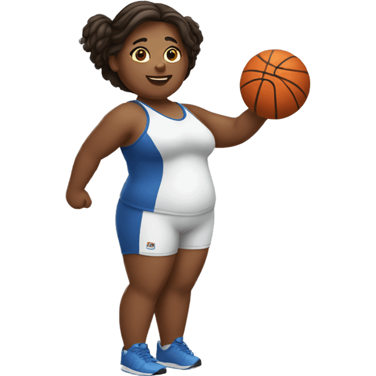 Big girl doing sport emoji