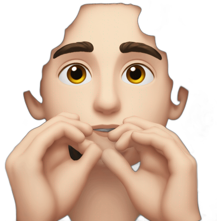 Timothée chalamet heart with hands emoji