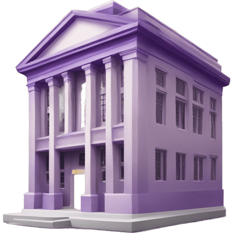 University of Queensland emoji purple colour , building which is yellowish and science lab in it  emoji