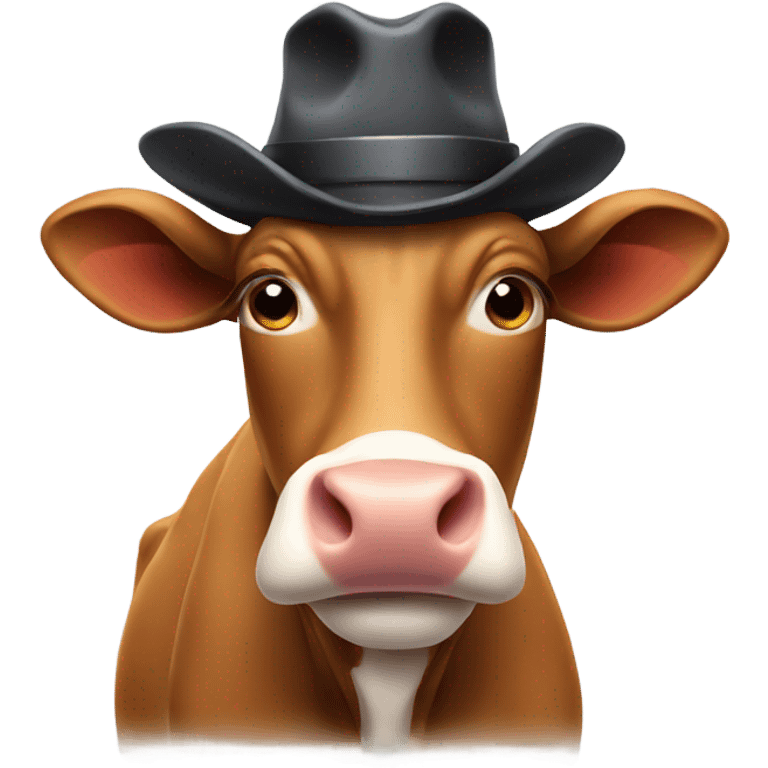 cow with a hat emoji