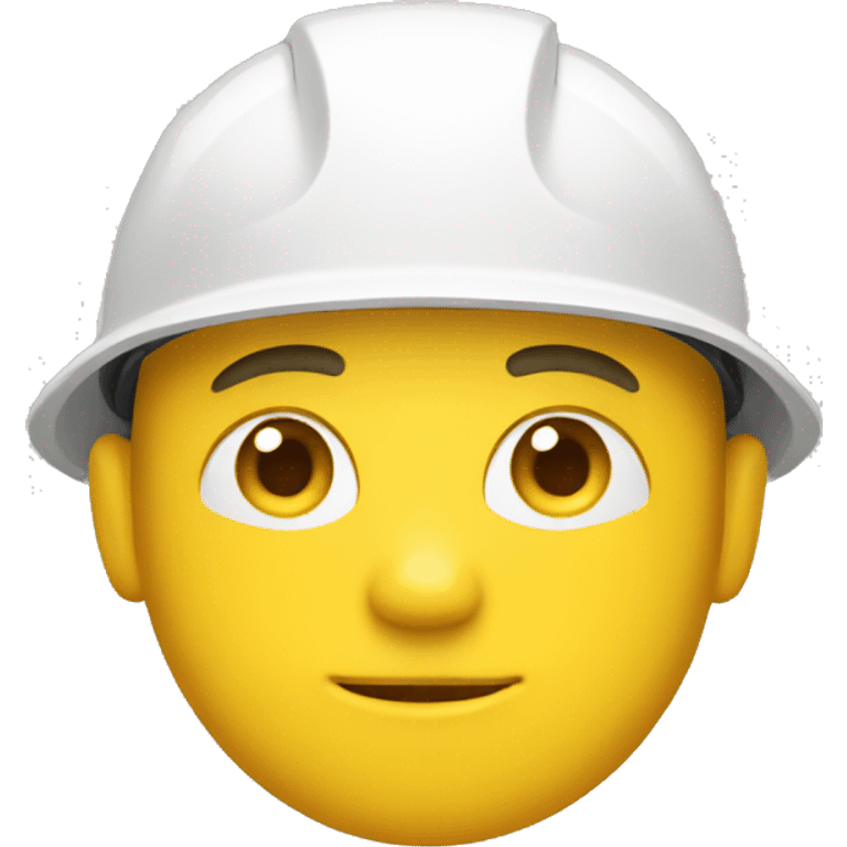 A braver man, white skin, with a construction hat yellow emoji