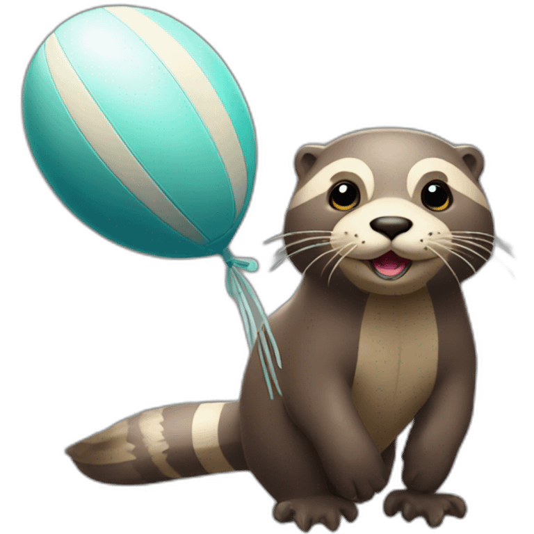 Loutre avec ballon de rugby emoji