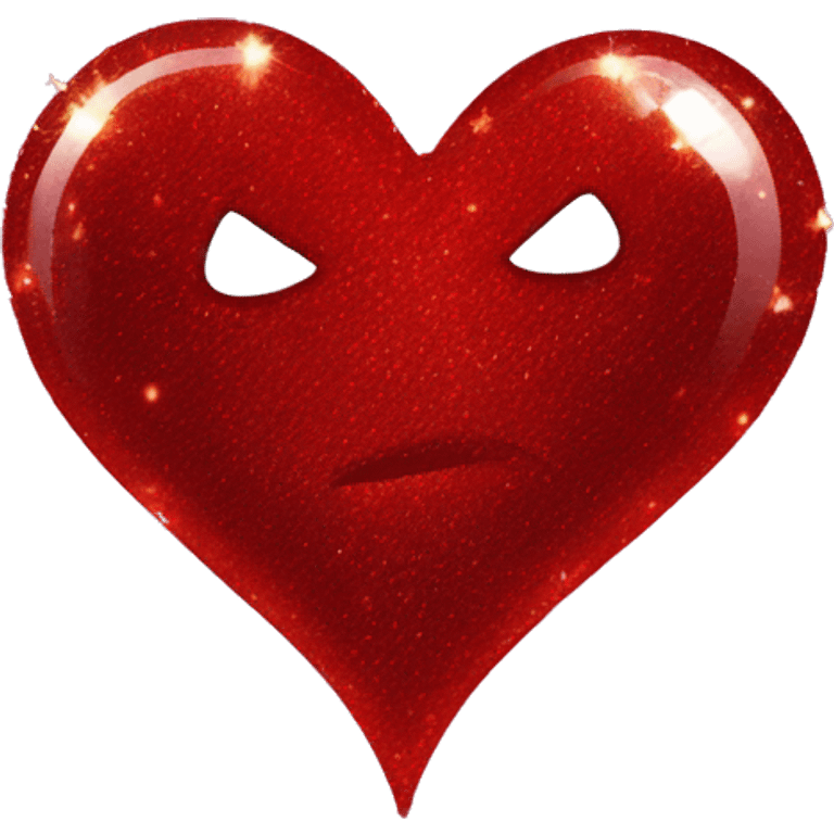 Deep red sparkling heart emoji