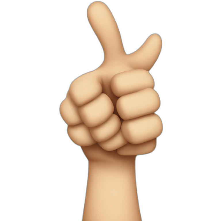 thumbs up emoji where the thumb has been lost and the hand is wounded emoji