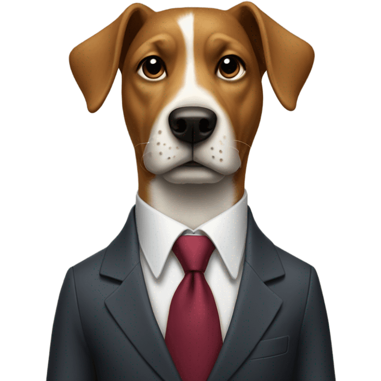 Dog wearing a suit emoji