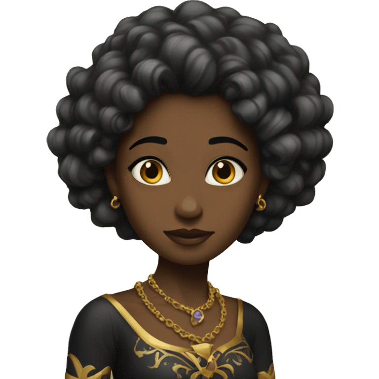 A black Princess aside emoji