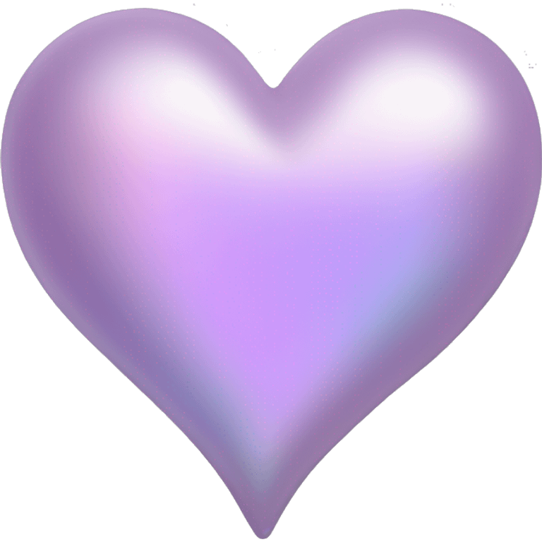 pastel lilac-colored iridescent heart emoji