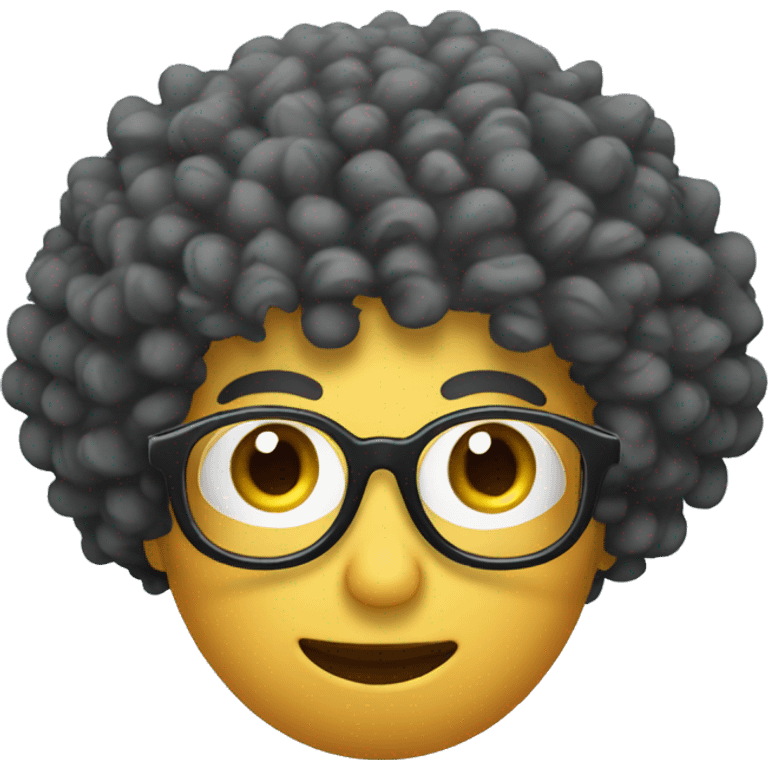 egg with curly hair and glasses emoji