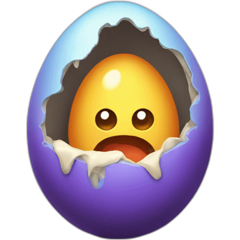 monster egg hatching emoji