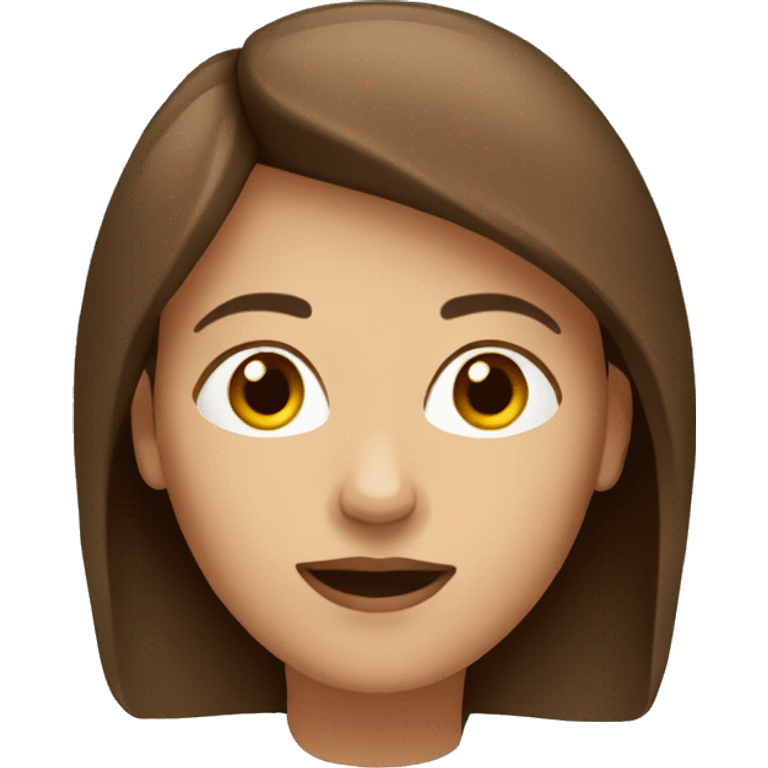 Woman with brown hair  emoji