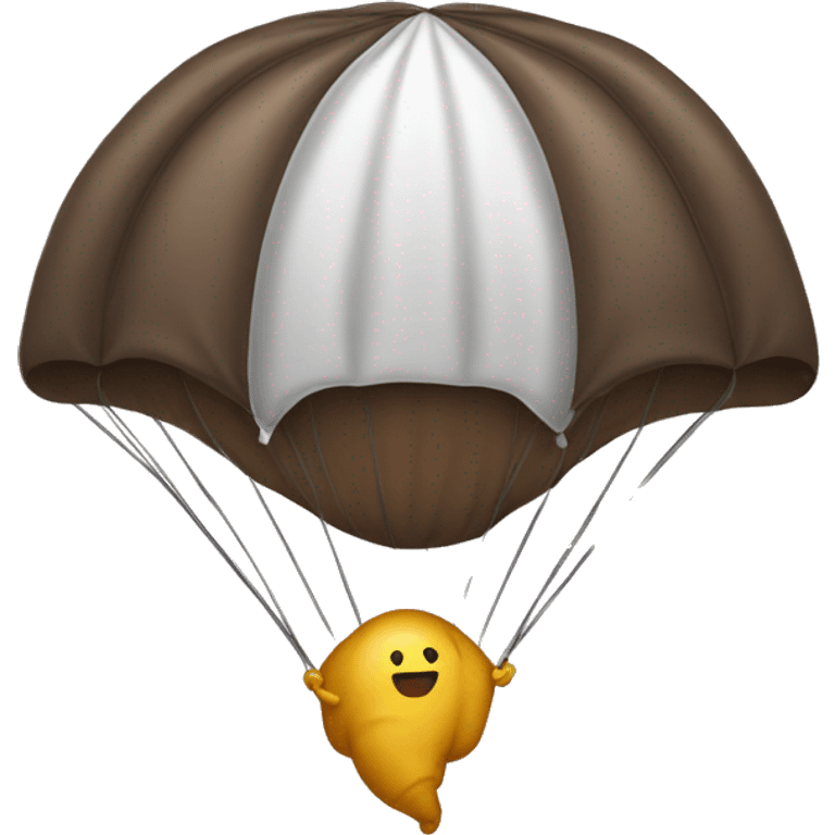 Poop with a parachute emoji