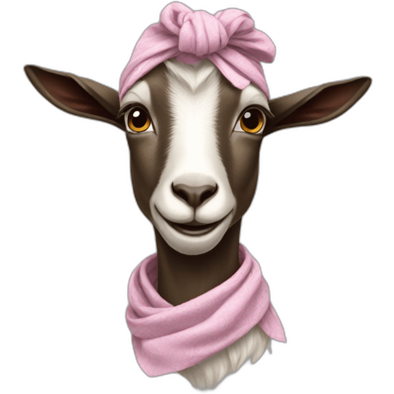 goat wearing headscarf emoji