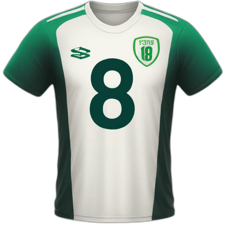 Soccer shirt with number 8 emoji