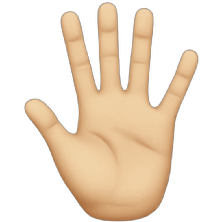 four-fingers emoji