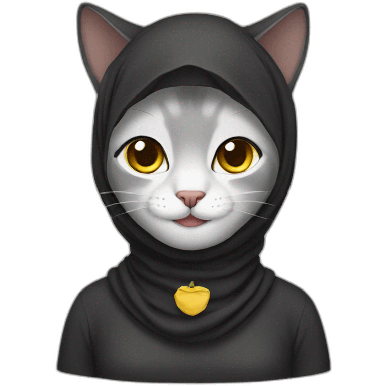 Cat with a hijab emoji