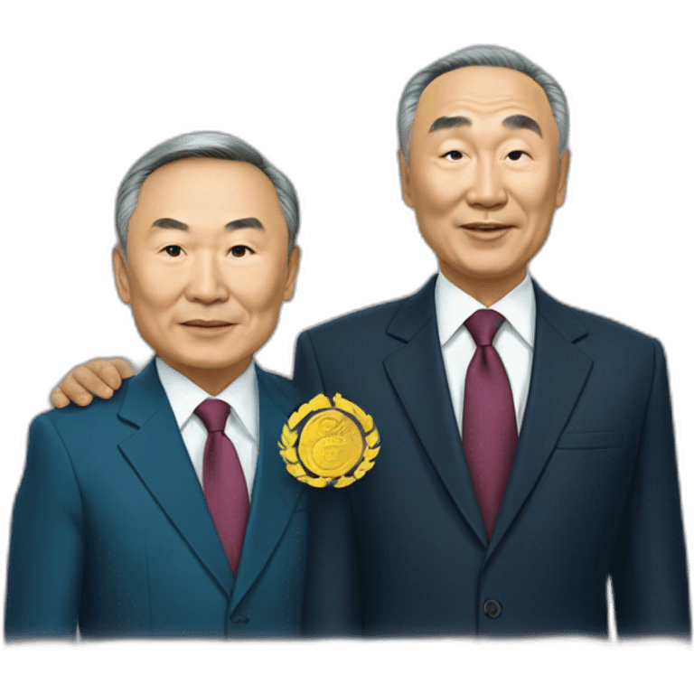 Nazarbayev with tokayev emoji