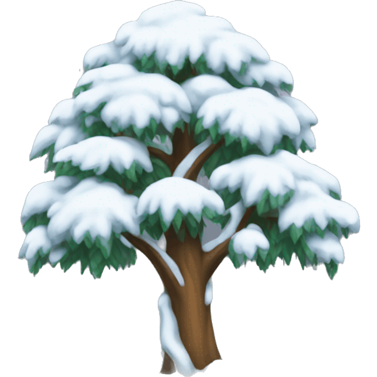 Snowy tree emoji