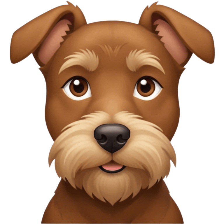 Brown mutt with short schnauzer nose  emoji