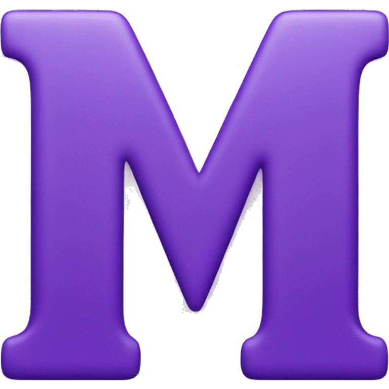 Purple background with the letter M inside emoji