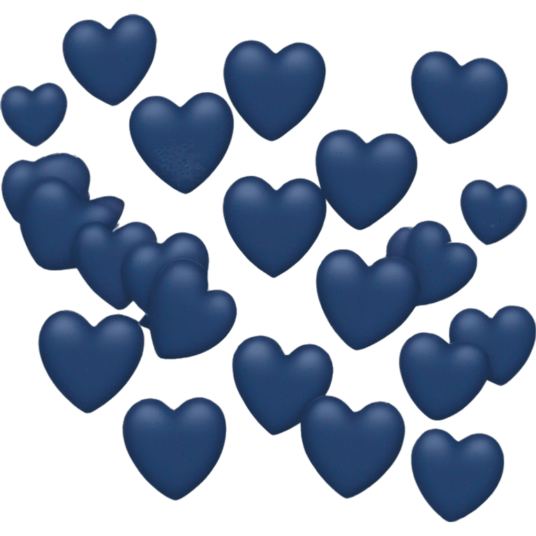 navy blue color heart  emoji