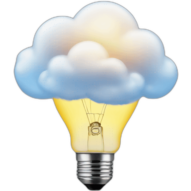 lightbulb cloud Angel emoji