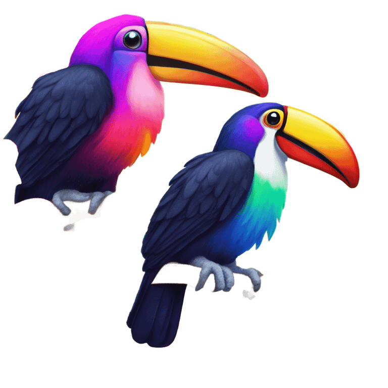 Lisa frank toucan ￼ emoji