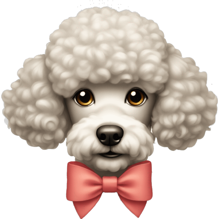 Poodle with a bow emoji