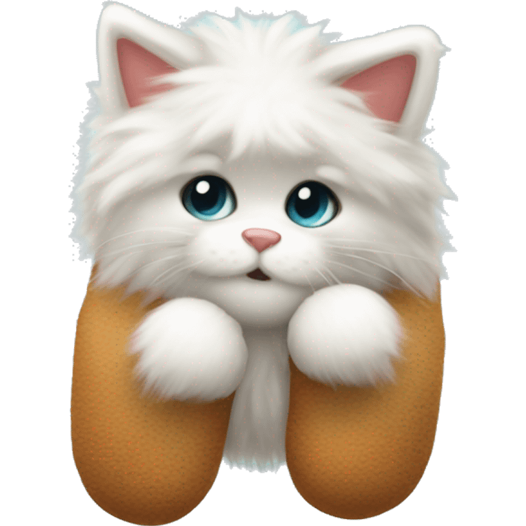 Cute fluffy mittens emoji