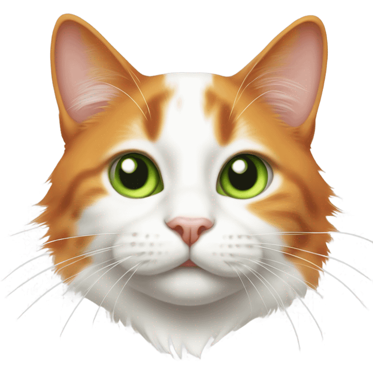 Orange and white cat emoji