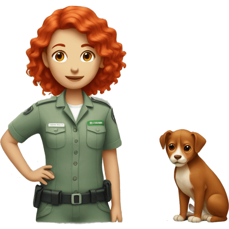 girl with red hair who is a zookeeper  emoji