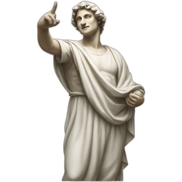 italian statue doing italian gesture emoji