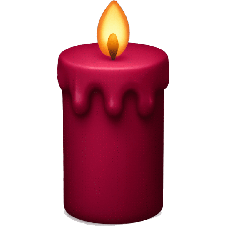 Dark red velvet candle emoji